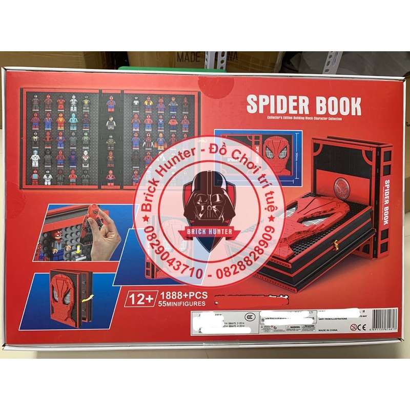 Marvel superheroes Bộ đồ chơi lắp ráp Spider book bộ sưu tập 55 minifigures spiderman các phiên bản