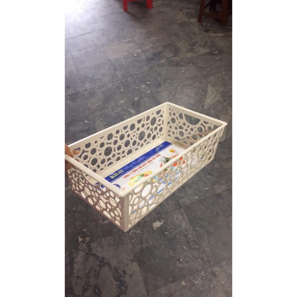 Khay nhựa chữ nhật 28x15 Việt Nhật 5691, Rổ nhựa chữ nhật, Giỏ nhựa vuông