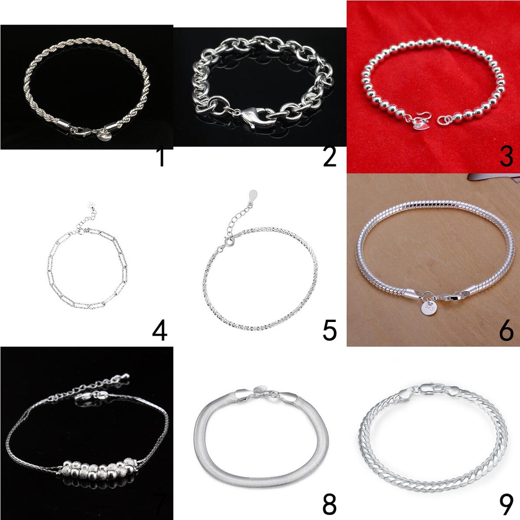 Vòng tay mạ bạc 925 hình chuông và trái tim 50 kiểu tùy chọn phong cách hàn quốc đơn giản