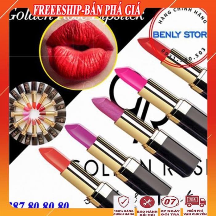 Son môi đẹp lipstick golden rose/Son lì cao cấp không lem, không trôi,siêu mềm mượt