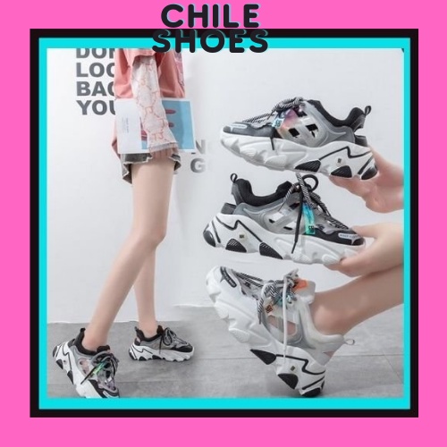Giày Bata Nữ, Giày Thể Thao Mẫu Mới Siêu Hót Đế Độn 5cm Cực Xinh...