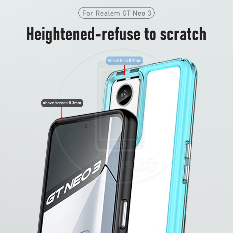 Ốp Điện Thoại Acrylic Cứng Trong Suốt Chống Sốc Cho Realme GT Neo 3