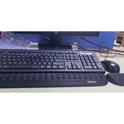 Combo Bộ Lót Chuột Silicon + Đệm Kê Bàn Phím Chống Mỏi Cổ Tay Boona 3D Mouse Pad