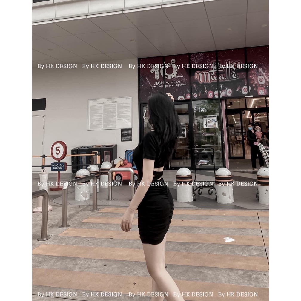 Váy body rúm ngực hở lưng siêu cá tính DN300