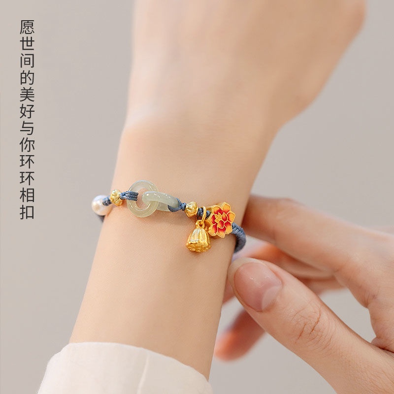 Vòng Tay Bện Dây Đính Hạt Ngọc Trai An Toàn Dành Cho Bạn Gái