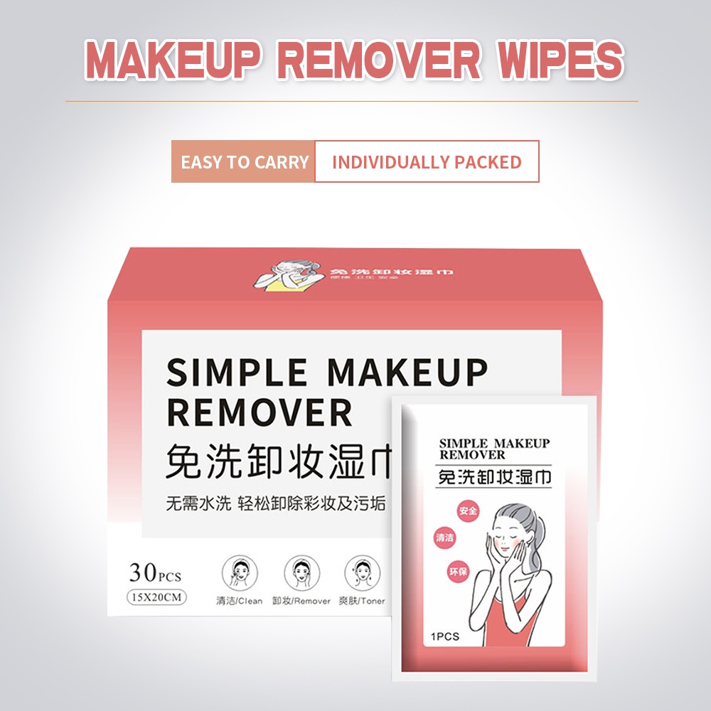 SANIYE 30 cái Khăn tẩy trang khăn ướt tẩy trang bông tẩy trang dùng một lần R1299 | BigBuy360 - bigbuy360.vn