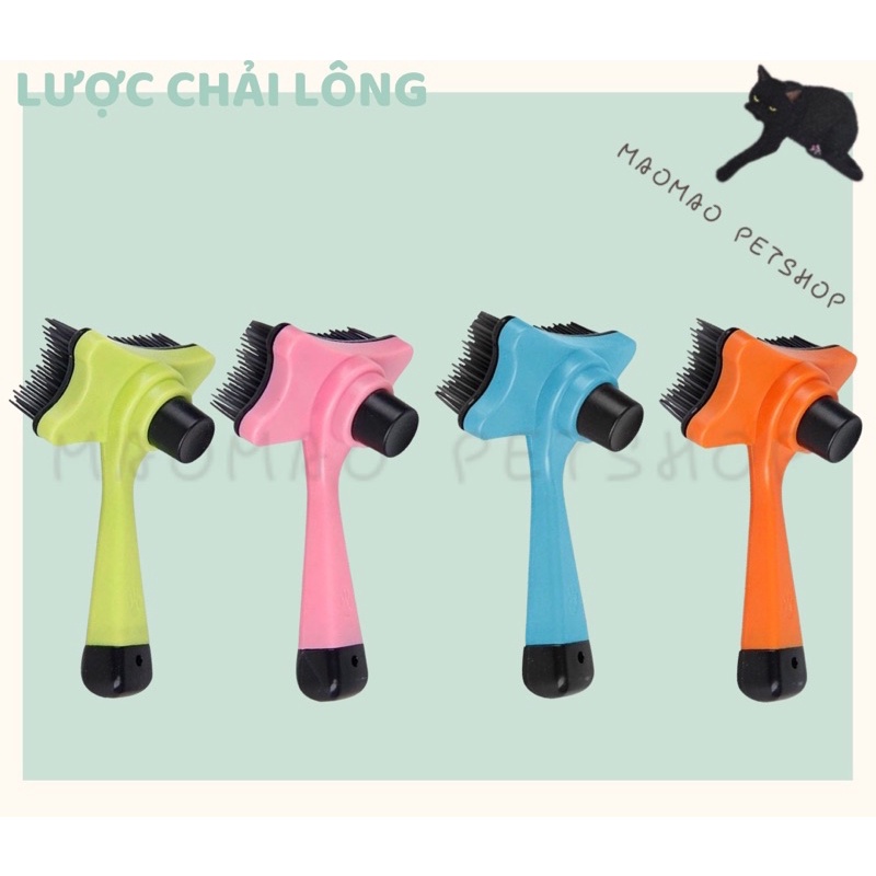 Lược chải lông cho chó mèo có nút bấm lấy lông