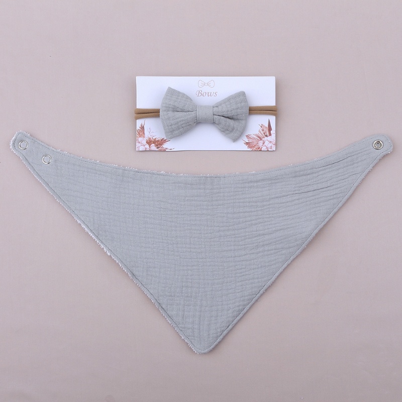 Set 2 Băng Đô Nơ Co Giãn Phong Cách Công Chúa Cho Bé Gái