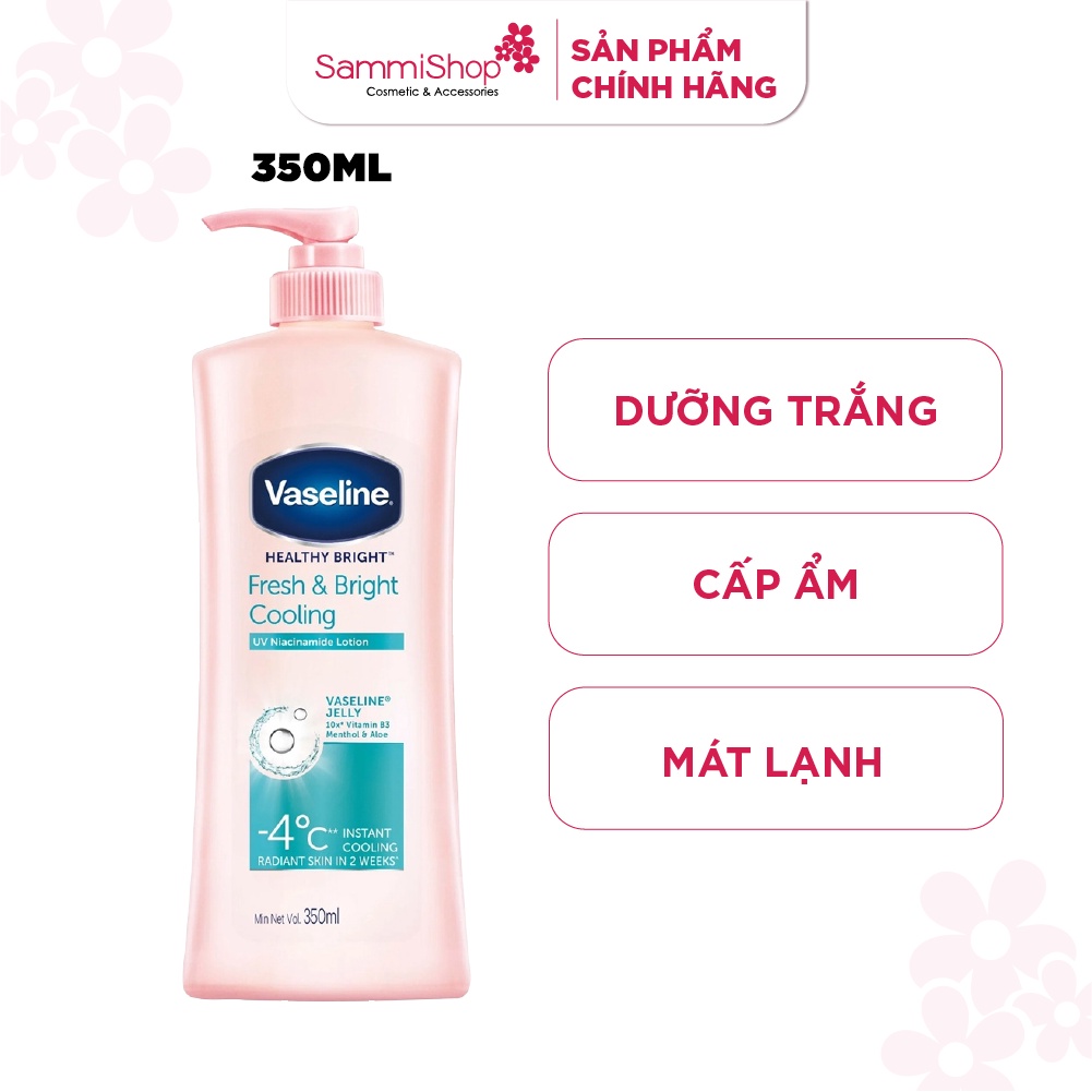 Vaseline Gel dưỡng thể Healthy Bright Fresh &amp; Bright Cooling UV Niacinamide Lotion