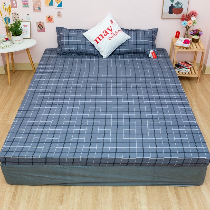 Ga giường bọc đệm May Bedding kèm 2 vỏ gối poly cotton kích thước m6 hoặc m8 nhiều mẫu | BigBuy360 - bigbuy360.vn