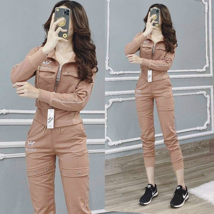 Set bộ thun thể thao amani thêu gogo - LS17260 - Hàng VN