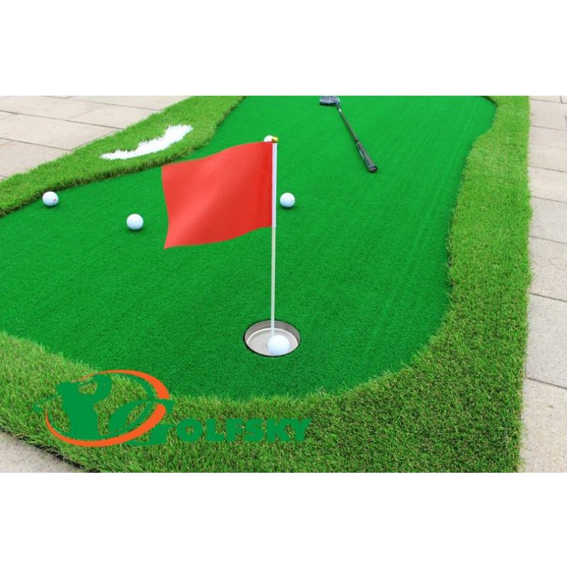 THẢM TẬP PUTTING GOLF 2 in 1 Kích thước 2,5m x 1,25m ( PUTTING + SWING) . Tặng kèm 10 bóng và 2 tee golf cao su