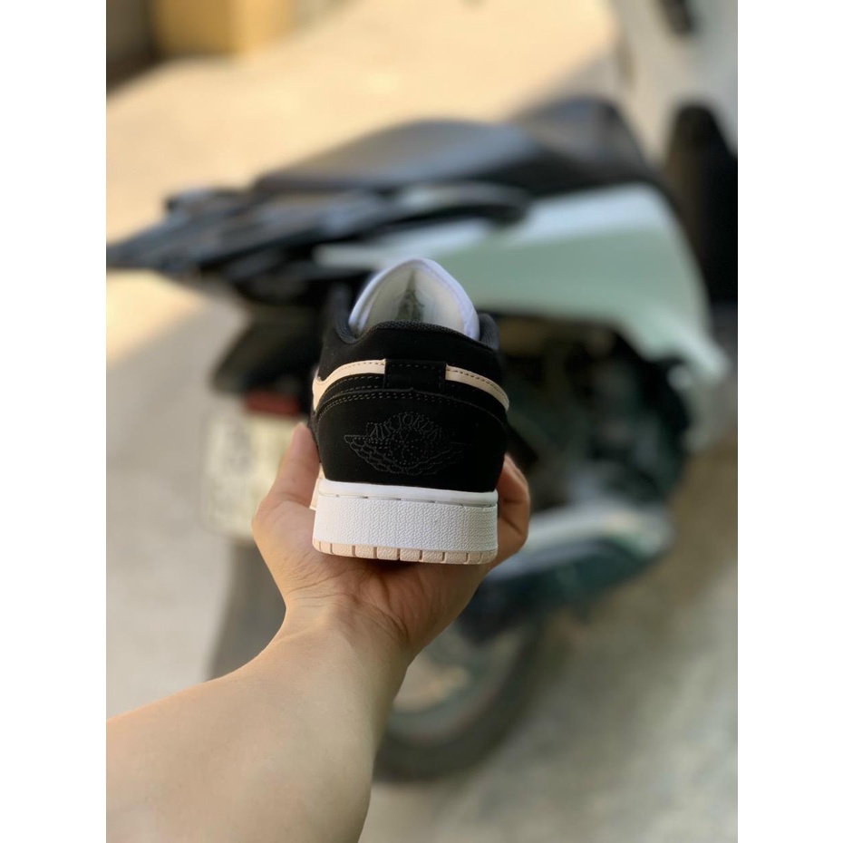 Giày 𝐉𝐨𝐫𝐝𝐚𝐧 1 hồng đen nữ, Giày thể thao JD 1 cổ thấp Black Guava Ice hồng đen bản đẹp 2022 full box bill
