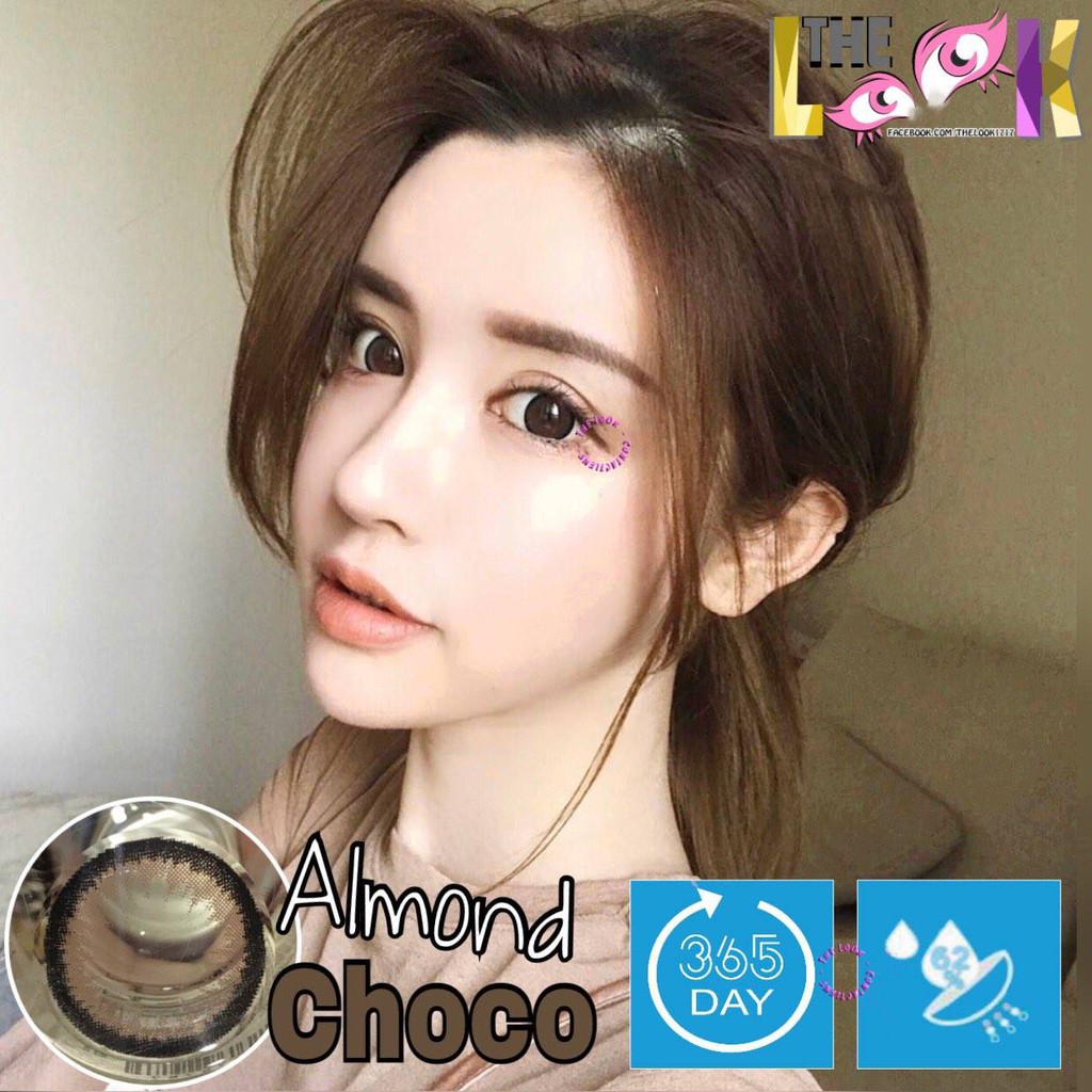 CONTACT LENS MÀU CHOCO - VIỀN ĐEN - TO TRÒN - TỰ NHIÊN - CÓ ĐỘ