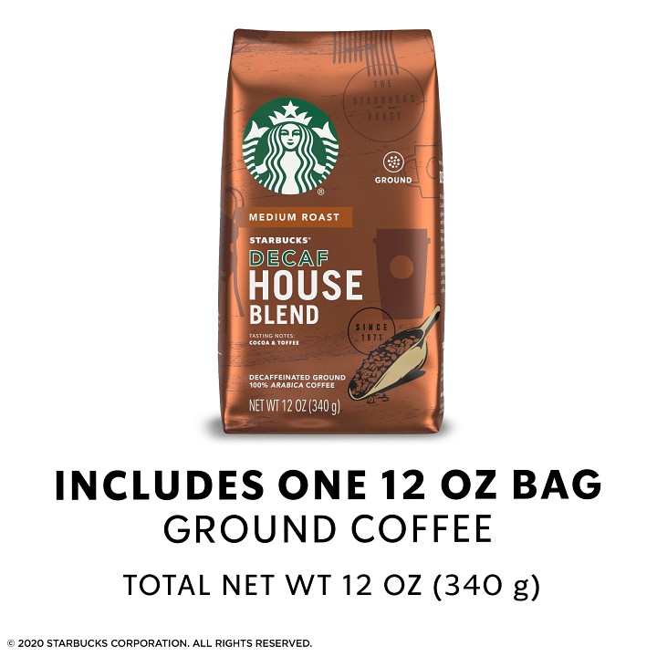 Cà phê Starbucks Decaf rang xay sẵn 100% Arabica Coffee [Hàng Mỹ]