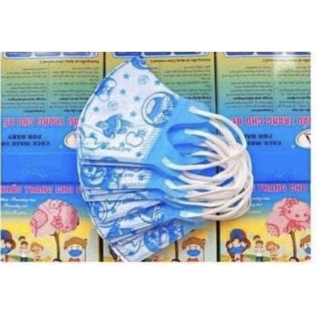 Khẩu Trang Trẻ Em Từ 1 Đến 5 Tuổi BIDEN 3D Mask Kids [ Hộp 10 chiếc ] chính hãng cty cưu long.