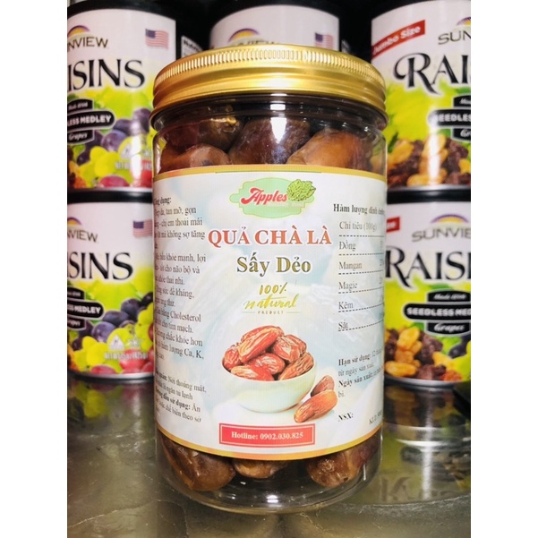 Chà Là Không Đường Sấy Dẻo 500gr