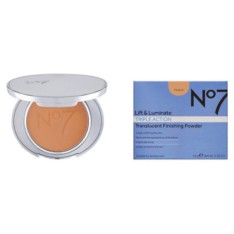 Phấn phủ No7 Lifi &amp; Luminate Triple Action Translucent Finishing Poder