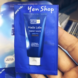 [ Mẫu Mới Hàng Dùng Thử ] Kem Rửa Mặt Dưỡng Trắng Hada Labo Perfect White Cleanser 3g