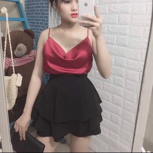 Chân váy xếp li 3 tầng