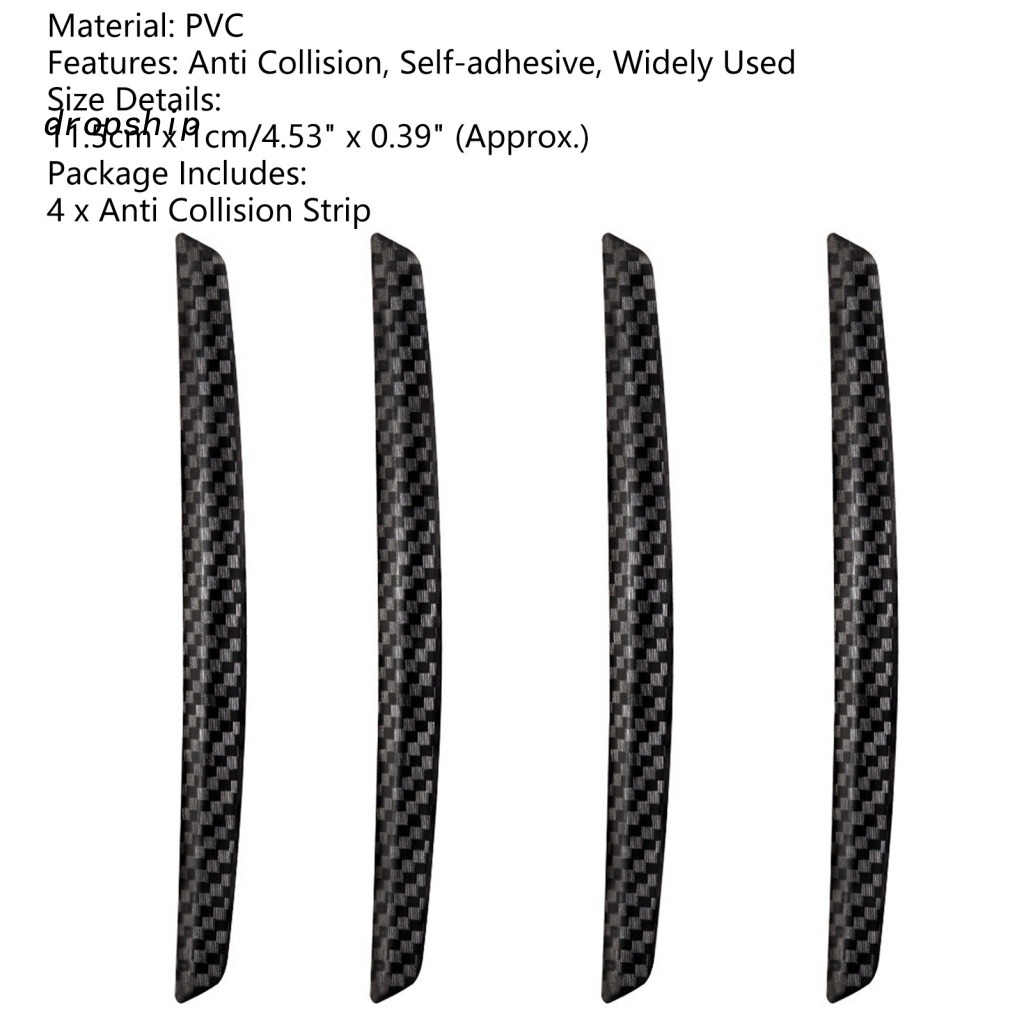 Set 4 Miếng Dán Bảo Vệ Mép Cửa Xe Hơi Chống Trầy Xước Siêu Bền