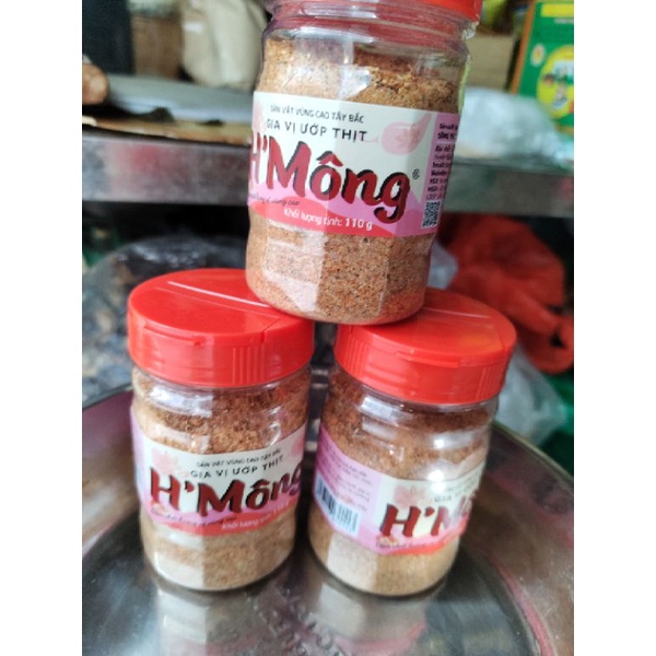 Gia Vị Ướp Thịt H'Mông 110g, Muối Chấm Hạt Sen, Tương Ớt Bản