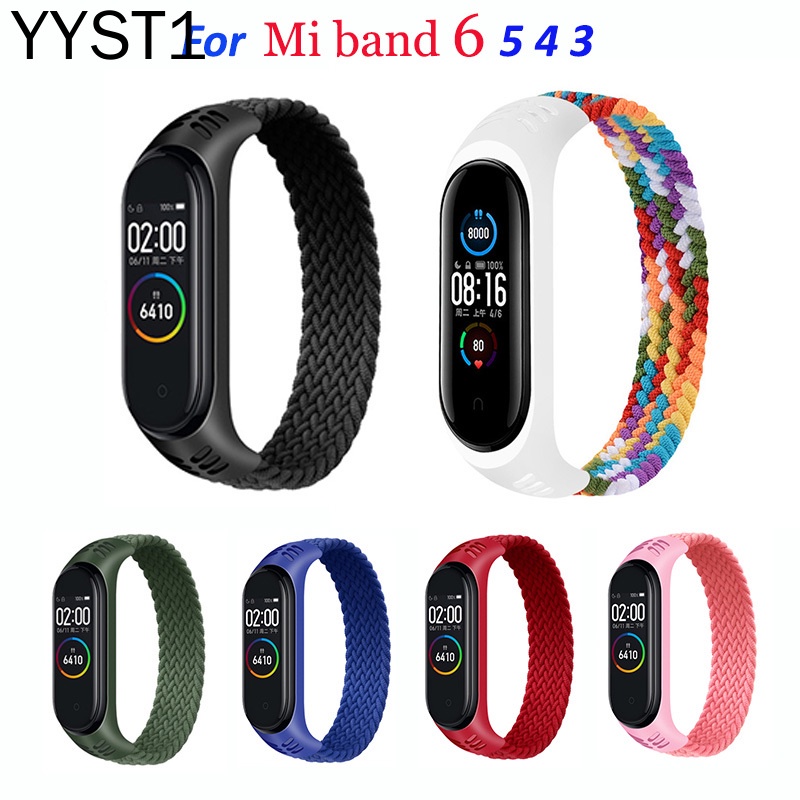 Dây đeo nylon cho vòng tay thông minh Mi Band 5 6 Miband6 Miband5 Xiaomi Mi Band 4 5 6