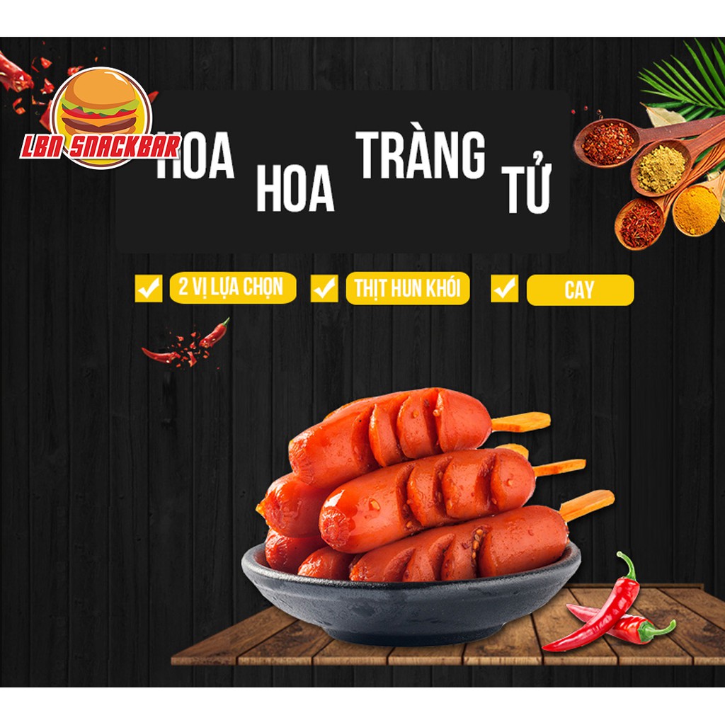 Đồ ăn vặt 🎁FREESHIP🎁Giảm 10K khi Nhập [DOANVAT] Xúc xích HUAHUA 2 vị hun khói và cay đồ ăn vặt Trung Quốc nội địa