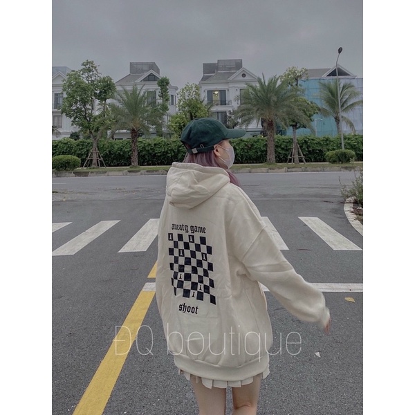 Hoodi bàn cờ chất nỉ bông Qc loại 1 over Size | BigBuy360 - bigbuy360.vn