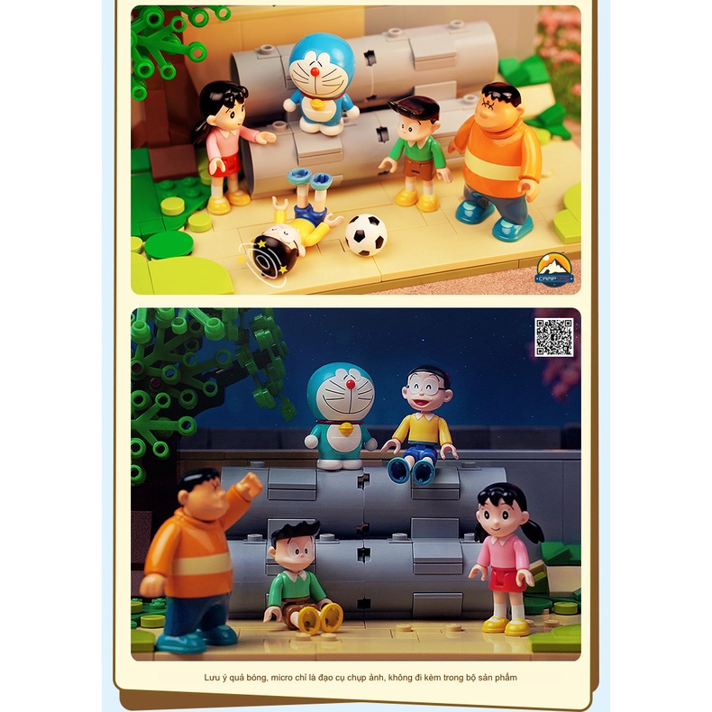 Đồ chơi lắp ráp xếp hình Doraemon và những người bạn ở công viên kỷ niệm K20409 chính hãng Keeppley
