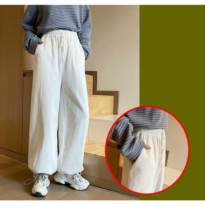 Quần dài kaki unisex nam nữ chất nhưng tăm lưng thun có ống bo dây rút ,mẫu jogger mềm mịn co giãn