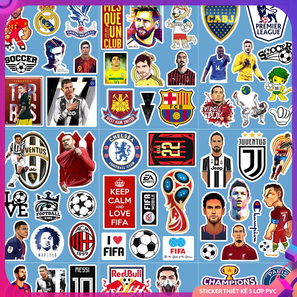 Sticker Dán Xe máy , Sticker Dán Laptop , Sticker Dán Điện Thoại | Sticker Chủ Đề Cầu Thủ Bóng Đá