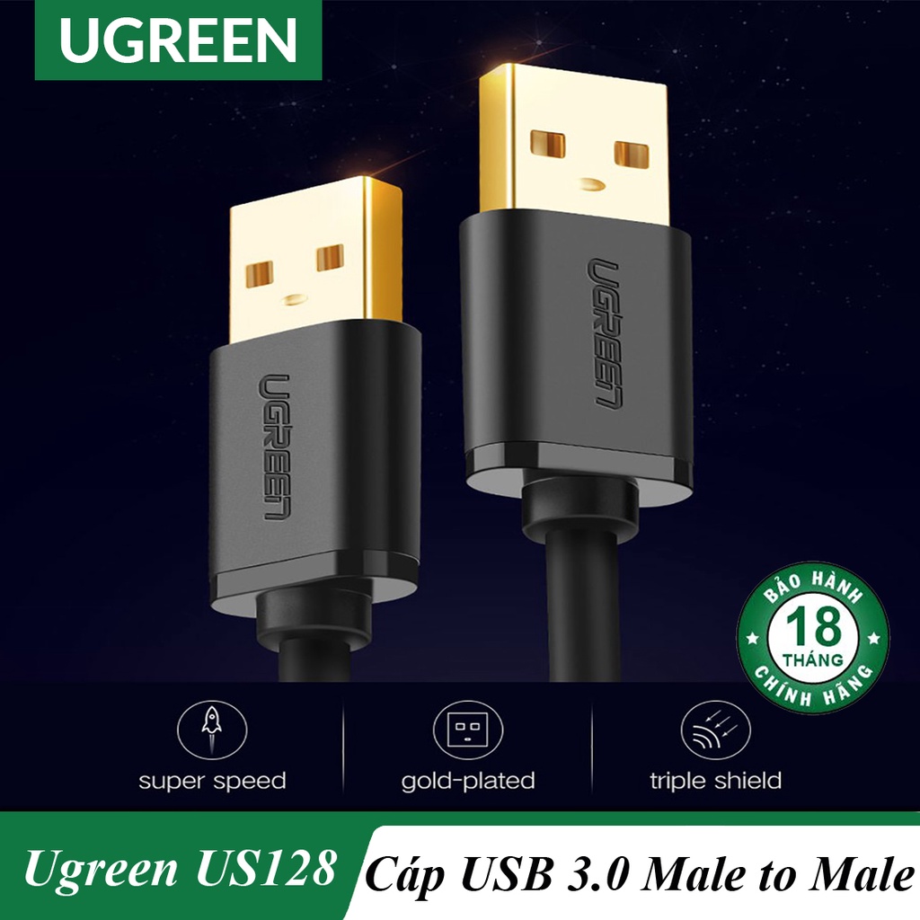 Dây Chuyển USB 3.0 Male To Male Chính Hãng UGREEN US128