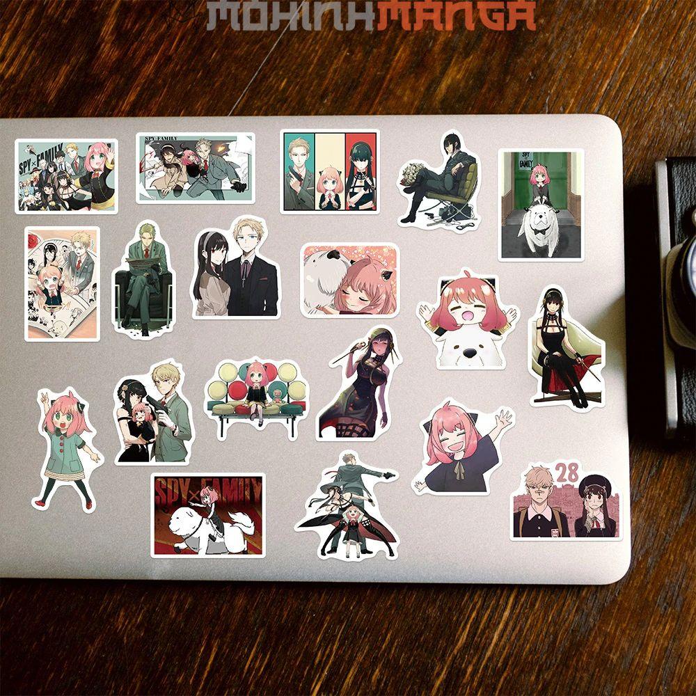 Sticker Spy X Family hình dán Gia đình điệp viên siêu đẹp miếng dán decal trang trí tủ vali bàn học nón bảo hiểm xe máy