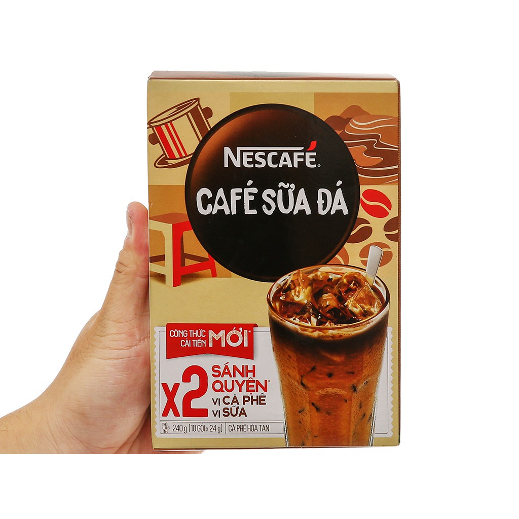 Cafe sữa đá Nescafe hộp 10 gói 200g