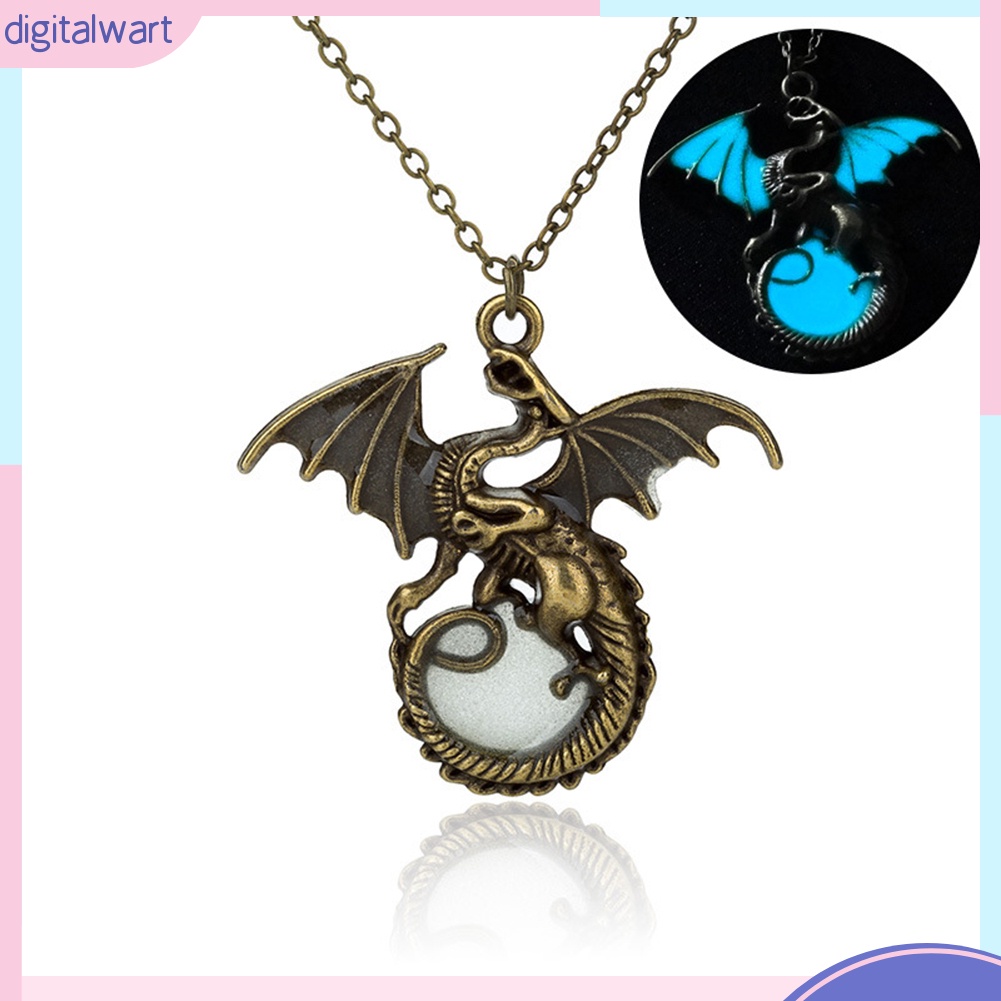 Dây chuyền hình rồng phát sáng trong đêm phong cách cổ điển thanh lịch dành cho nữ