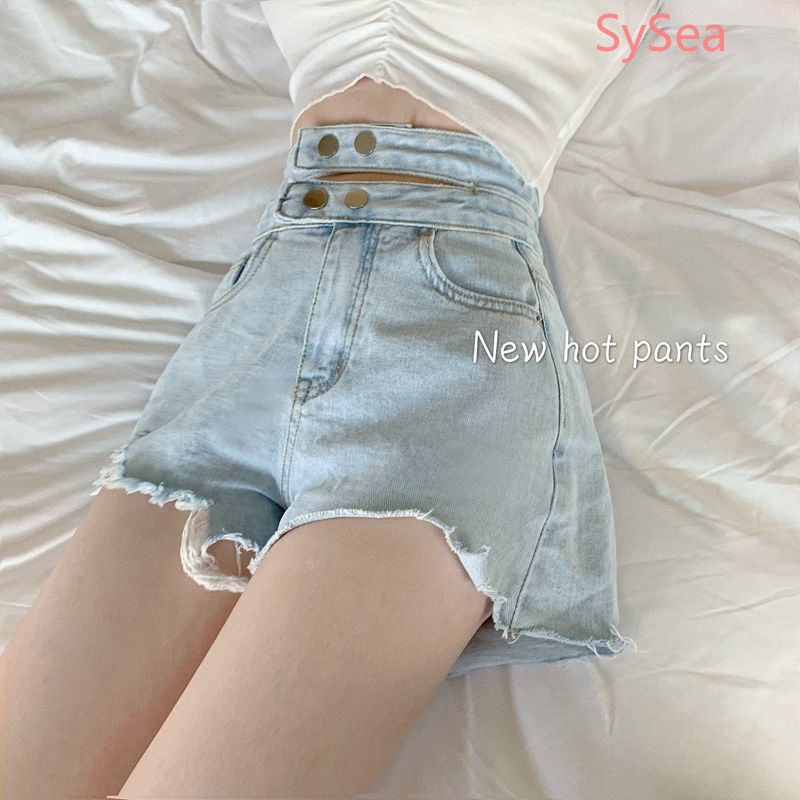 Quần short denim ống rộng thời trang hè cho học sinh