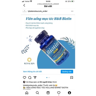  Viên uống mọc tóc hb+2,2% phí shopee