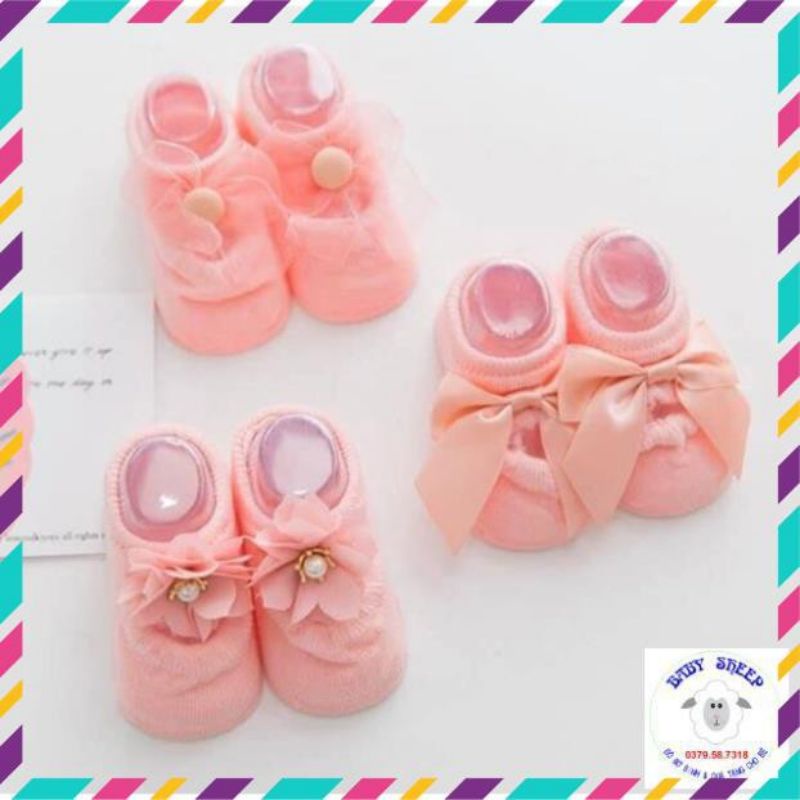 Tất Len Nơ, Tất Hài Công Chúa Siêu Xinh Cho Bé 0-12 Tháng