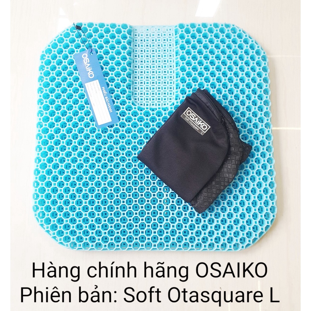 Đệm 3D lót ghế xe hơi, văn phòng thoáng khí, tuần hoàn máu giảm đau mỏi,..Nệm Silicone OSAIKO Soft Otasquare – size L