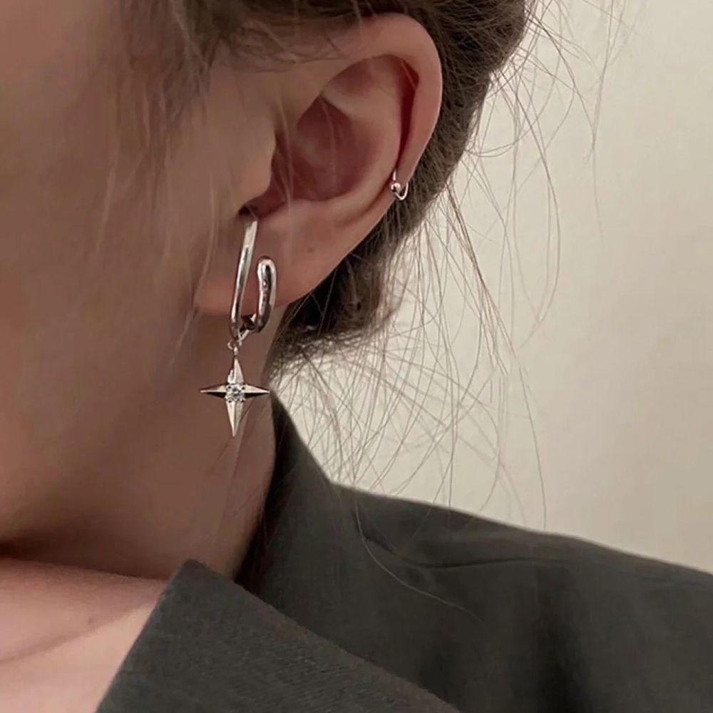 Khuyên Tai Dạng Kẹp Đính Đá Zircon Kiểu Dáng Ngọt Ngào Thanh Lịch Cho Nữ|Khuyên Tai Dạng Kẹp Độc Đáo Thời Trang