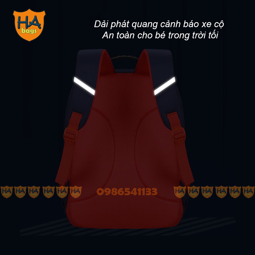 Balo học sinh cấp 1 kích thước 39x27x13cm HA1004, cặp dài và có sức chứa lớn