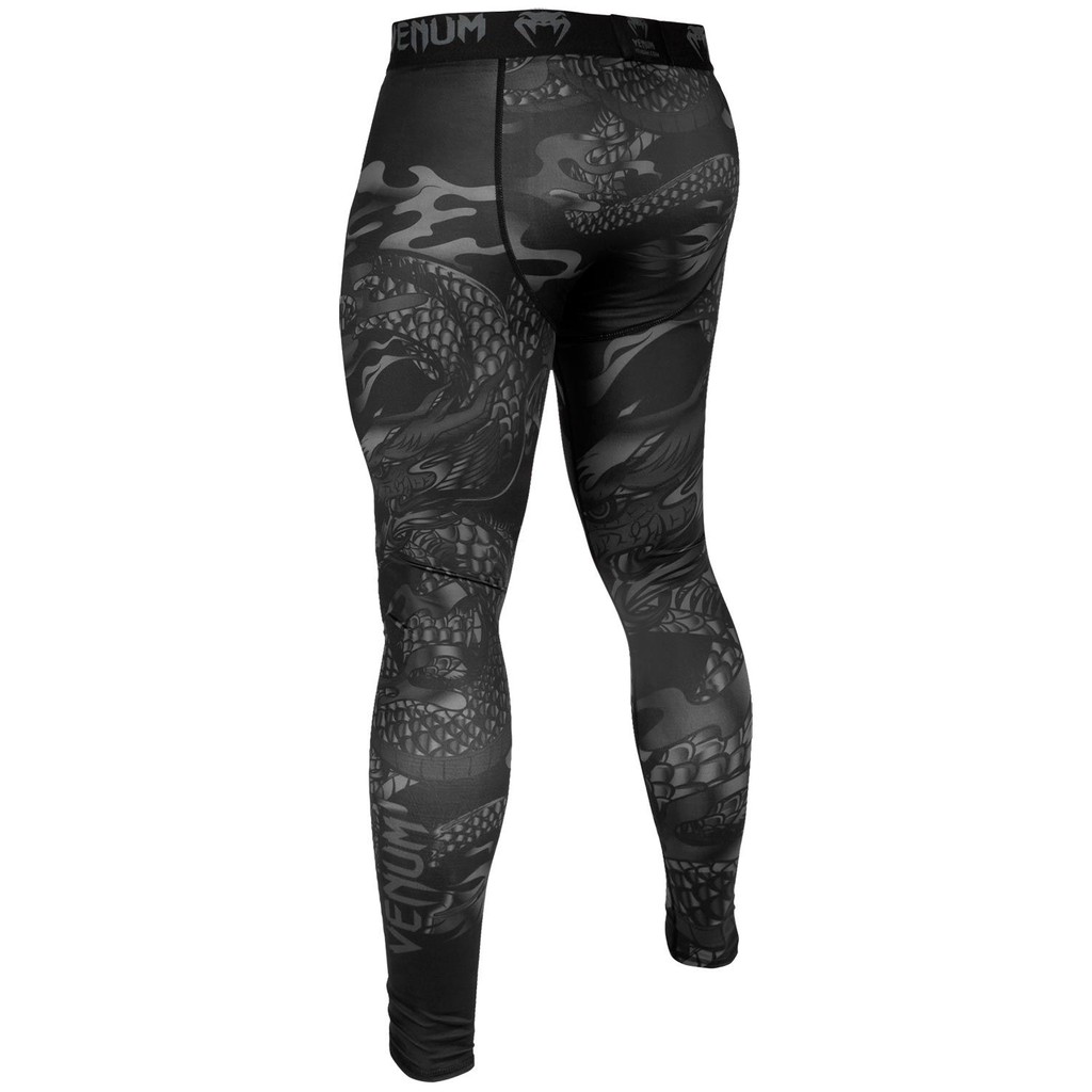 Quần bó Venum Spats Dragon's Flight Spats - Black/Black