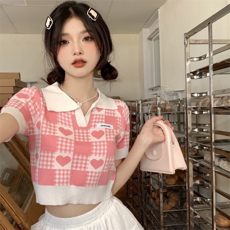 💥💥 ÁO POLO CROPTOP TRÁI TIM ĐỘC LẠ CÁ TÍNH ✨