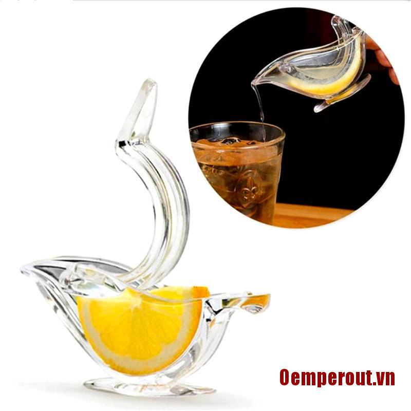 Oemperout❤Acrylic Lemon Clip Transparent Fruit Juicer Home Kitchen Bar Gadget Boat Shape