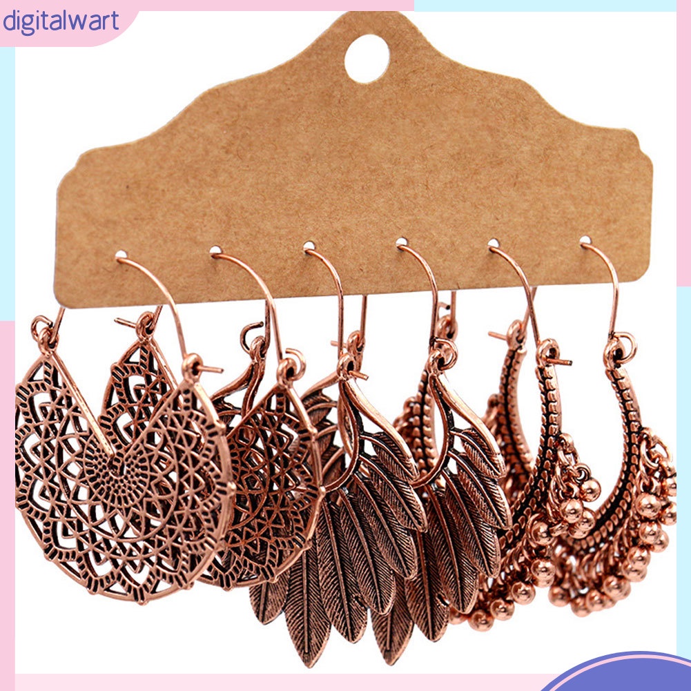 Bộ 3 đôi khuyên tai thời trang Boho cho nữ