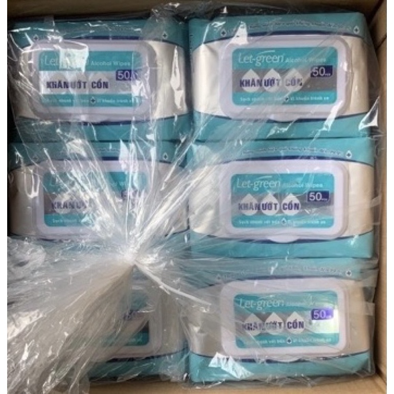 Thùng 36 gói khăn ướt cồn Let-geen 50 miếng
