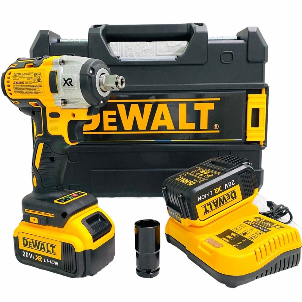 MÁY SIẾT BULONG DE.WAT 20V DFC887, ĐỘNG CƠ KHÔNG CHỔI THAN HÀNG CAO CẤP