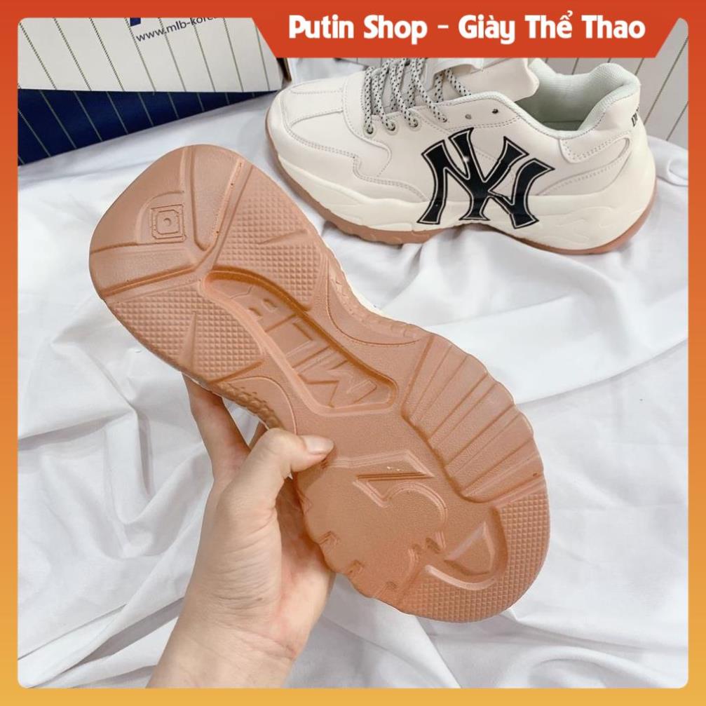 Giày Thể Thao Nam Nữ MIB Đế Nâu, Giầy Độn Đế ny đen Mlb boston, Ny Vàng, La full box bill