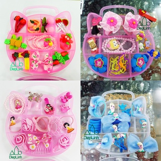 Bộ kẹp tóc, dây buộc tóc Công chúa FROZEN cho bé gái